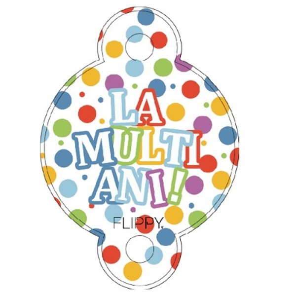 Set 10 Paie, Flippy, Colectia LA MULTI ANI, 27 x 7 cm, din Carton/Plastic, Multicolor - imagine 3