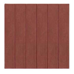 Set 10 Placi Tapet 3D, Flippy, 70 x 70 cm, Grosime 3 mm, din Rasina, Tip Placi de Lemn, Suprafata Acoperita 4.9 mp, Caramiziu
