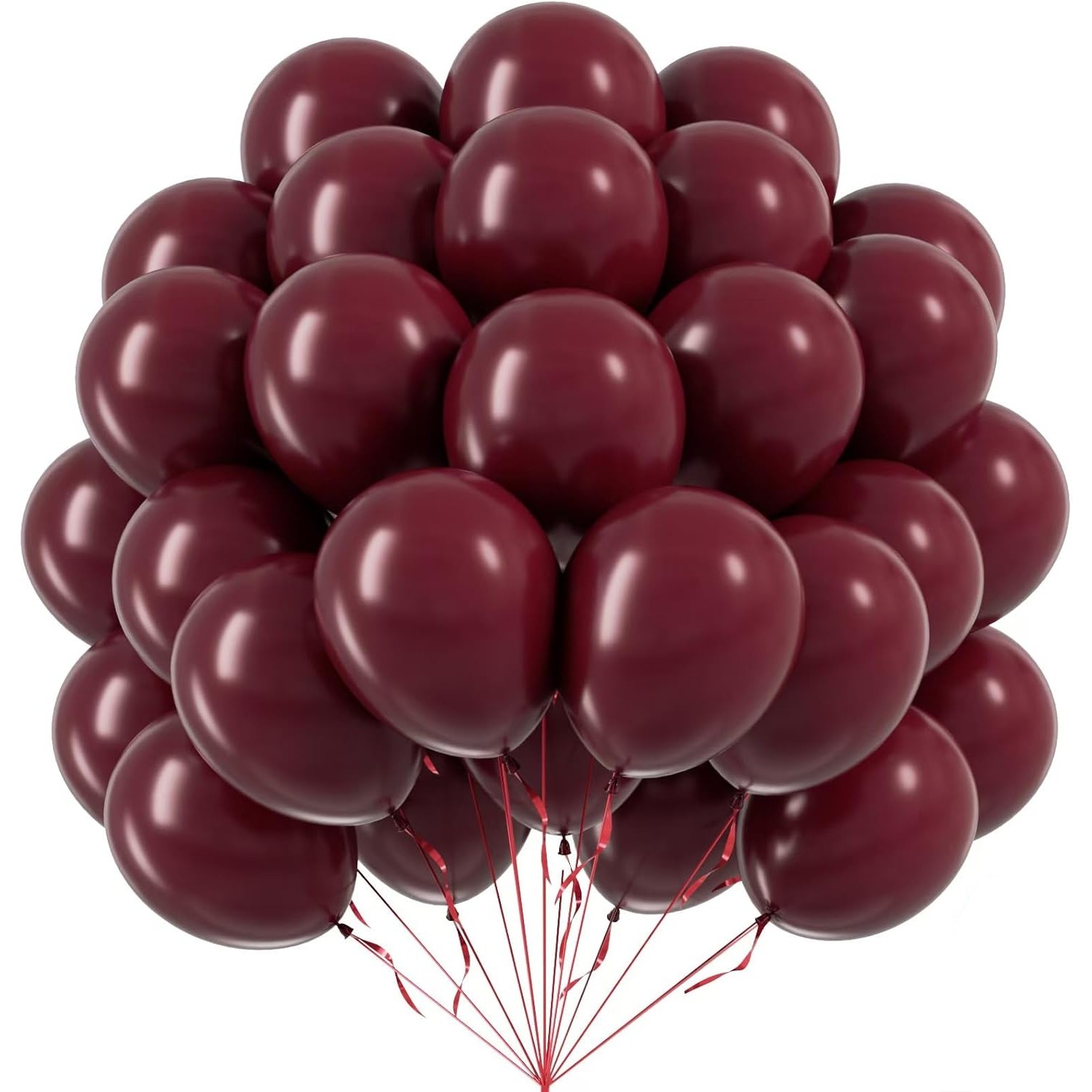 Set 12 Baloane, Flippy, din Latex Standard, 25 cm, Grena - imagine 2