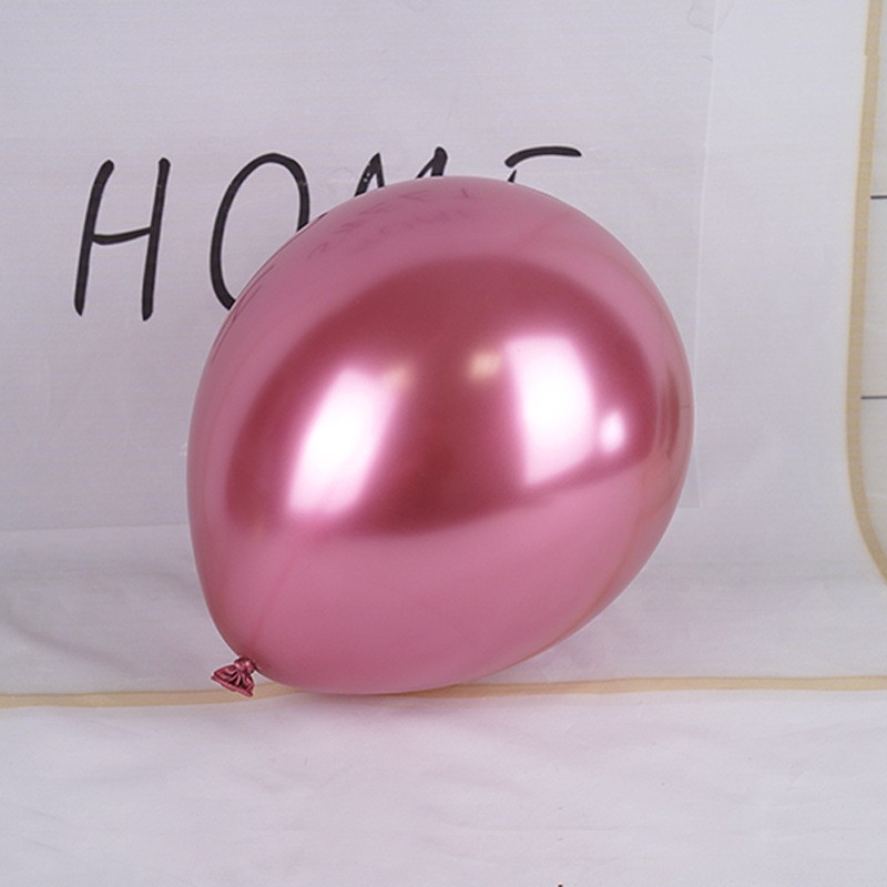 Set 12 Baloane, Flippy, din Latex Chrome, 13 cm, Rosu - imagine 2