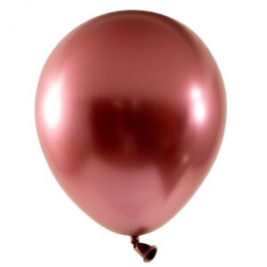 Set 12 Baloane, Flippy, din Latex Chrome, 13 cm, Rosu