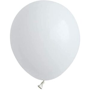 Set 12 Baloane, Flippy, din Latex Standard, 25 cm, Alb