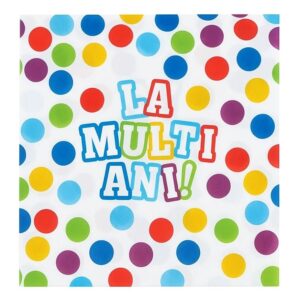 Set 20 Servetele de Masa, Flippy, Colectia LA MULTI ANI, 33 x 33 cm, din Hartie, Multicolor