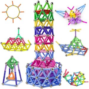 Set 206 Piese Betisoare Magnetice, Flippy, din Plastic/Magnet, +3 Ani, Multicolor