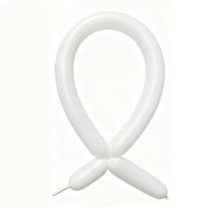 Baloane de Modelaj, Flippy, Set 50 bucati, Model Standard, din Latex, 30 x 1.5 cm, 1.8 g per unitate, pana la 150 cm, Alb