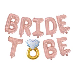 Set Baloane din Folie Metalizat?, Flippy, Model Bride To Be, Litere de 40 cm, Baloane Party, Ambalaj Individual, Pai Inclus, Umflare cu Aer sau Heliu, Roz