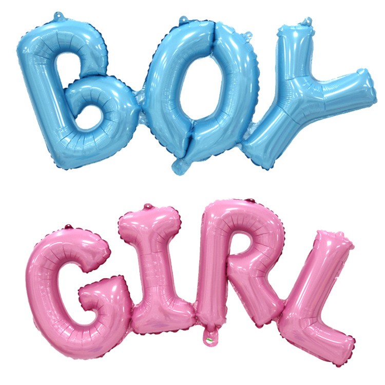 Set Baloane din Folie Metalizat?, Flippy, Model Scris Girl, 43x106.5 cm, Tematica Baby Shower, Baloane Party, Ambalaj Individual, Pai Inclus, Umflare cu Aer sau Heliu, Roz - imagine 3