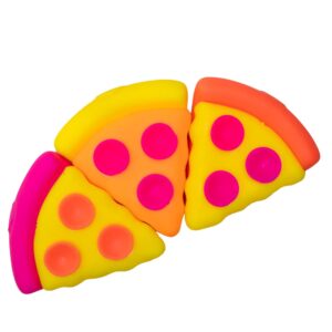 Jucarie Senzoriala Squishy, Flippy, Model Felie de Pizza Squeezza, 1 Bucata, Jucarie Antistres cu Textura Moale pentru Copii/Adulti, Efect Calmant cu Revenire Lenta , 9 x 8.5 cm, Culoare Aleatorie