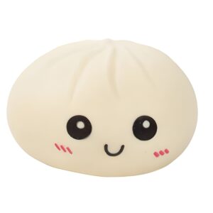 Jucarie Antistres, Flippy, Squishy Gigant, Model Galusca, cu Revenire Lenta, Jucarie Senzoriala Interactiva pentru Copii si Adulti, 8.5 cm, Alb/Crem