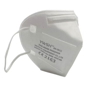 Set 10 bucati Masca de protectie faciala, Flippy®️, de unica folosinta, FFP2 CE 2163, 5 straturi, nesterila, ambalaj individual, Alb